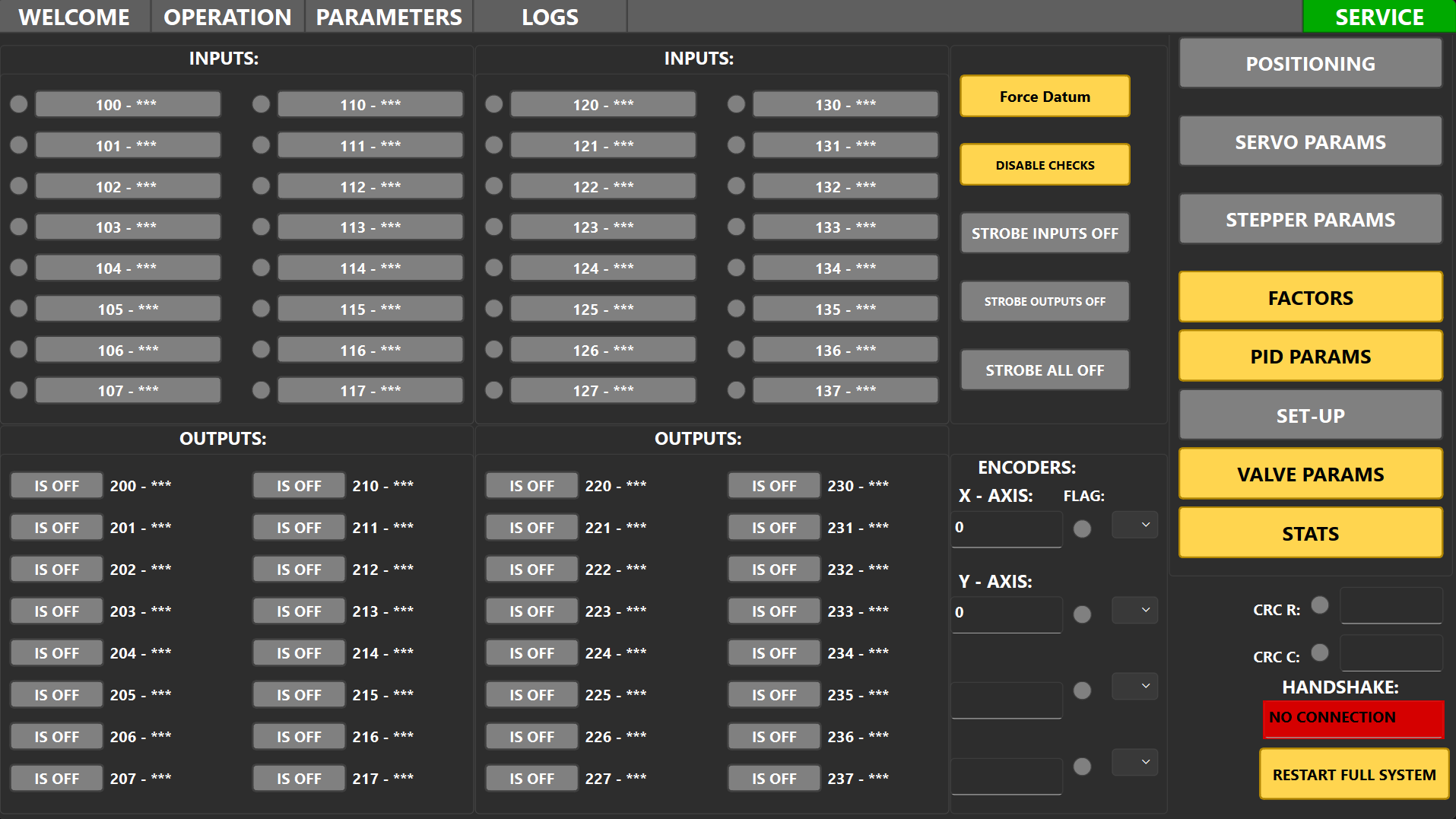 Service Panel screenshot