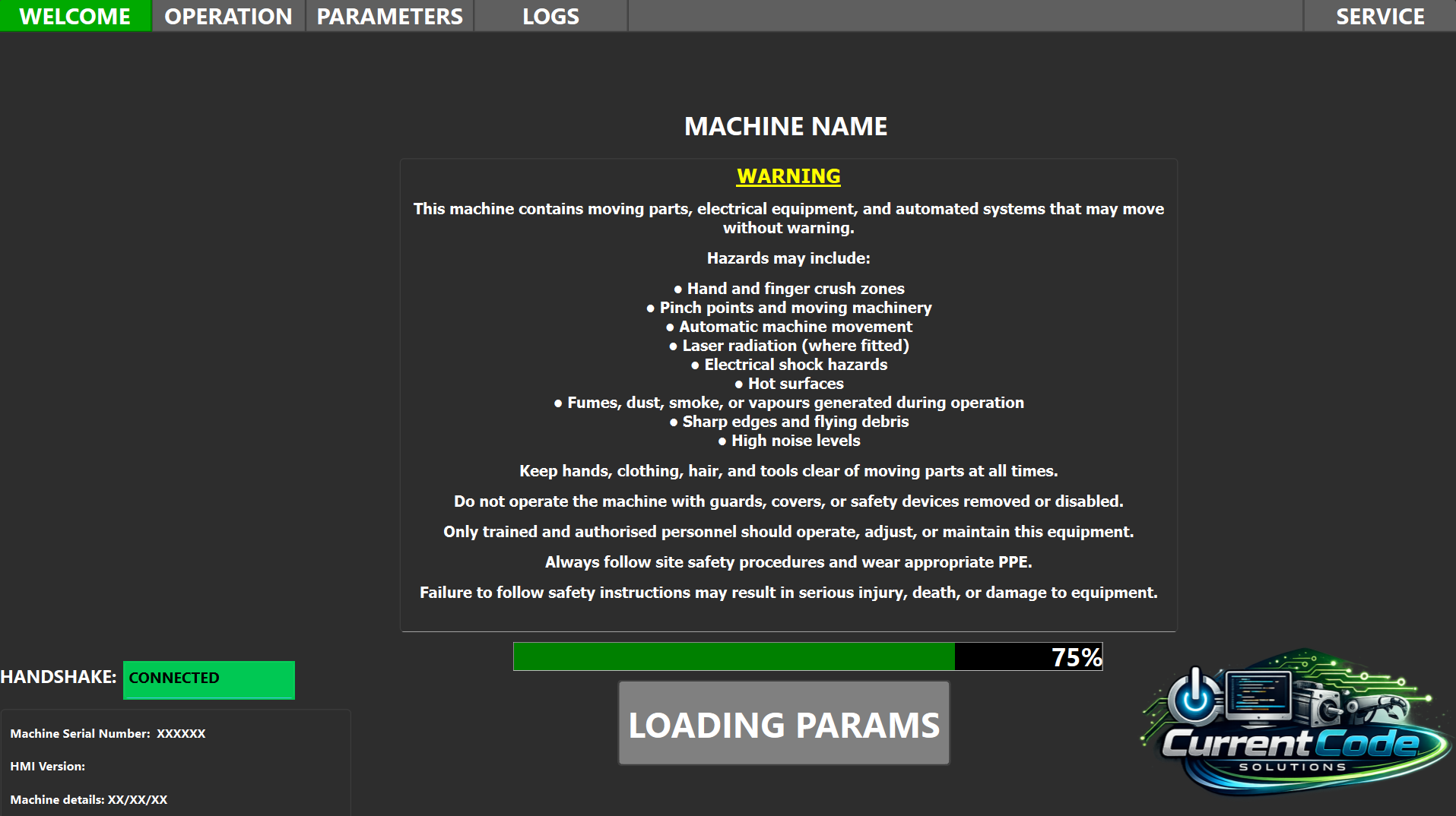 Welcome Screen screenshot